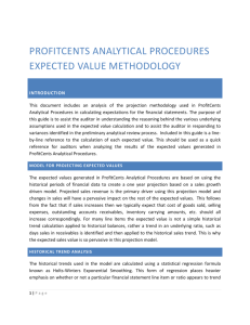 profitcents analytical procedures expected value methodology