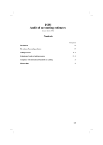 [420] Audit of accounting estimates