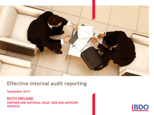 Effective internal audit reporting