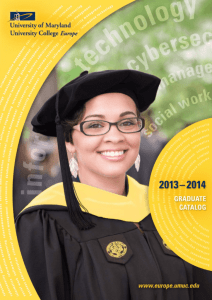 UMUC Europe Graduate Catalog 2013-2014