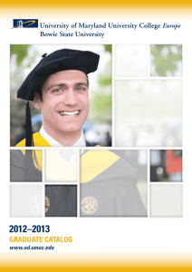UMUC Europe Graduate Catalog 2012-2013
