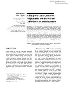 Pulling to stand: Common trajectories and individual differences in