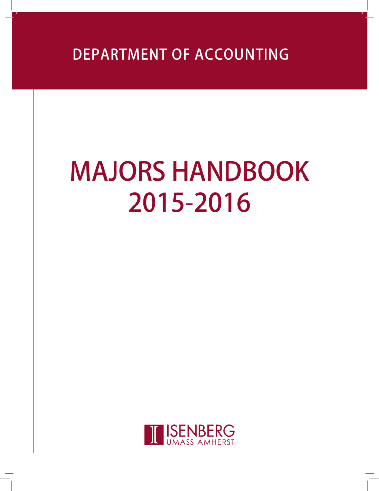 UG Accounting New Majors Handbook