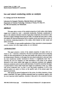 Ion and mixed conducting oxides as catalysts