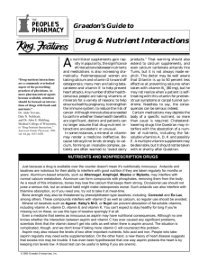 Drug & Nutrient Interactions