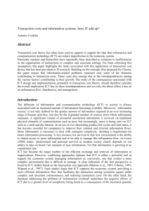 Transaction costs and information systems