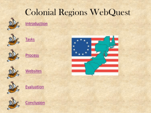 The 13 Colonies Webquest