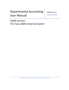 Departmental Accounting User Manual