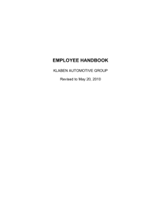 EMPLOYEE HANDBOOK