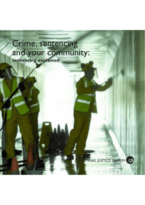 Crime, sentencing and your community