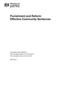 Cm8334 Punishment and Reform - Effective Community Sentences