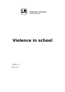 Violence in school