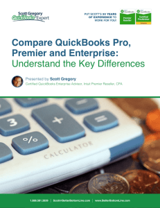 Key differences between QuickBooks Pro, Premier and Enterprise