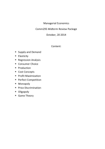 Managerial Economics Comm295 Midterm Review Package