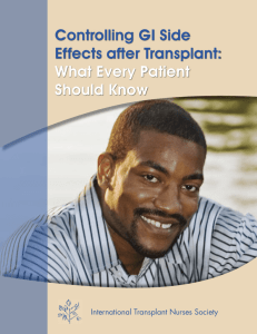 Controlling GI Side Effects after Transplant: What Every Patient