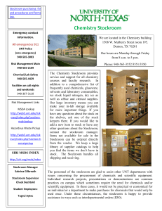 Chemistry Stockroom - Department of Chemistry