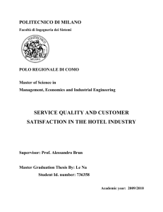 service quality and customer satisfaction in the hotel