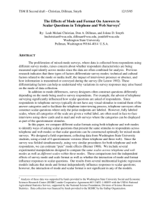 The Effects of Mode and Format On Answers to Scalar Questions in