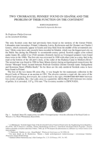 two 'crosraguel pennies' found in gdansk and the problem of their