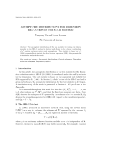 asymptotic distributions for dimension reduction in the sir