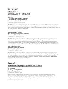 2015-2016 GROUP 1 LANGUAGE A