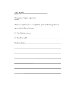 Jeffrey Wigdahl Electrical and Computer Engineering This thesis is