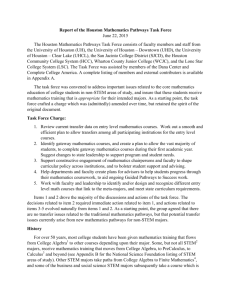 Report of the Houston Mathematics Pathways Task Force June 22