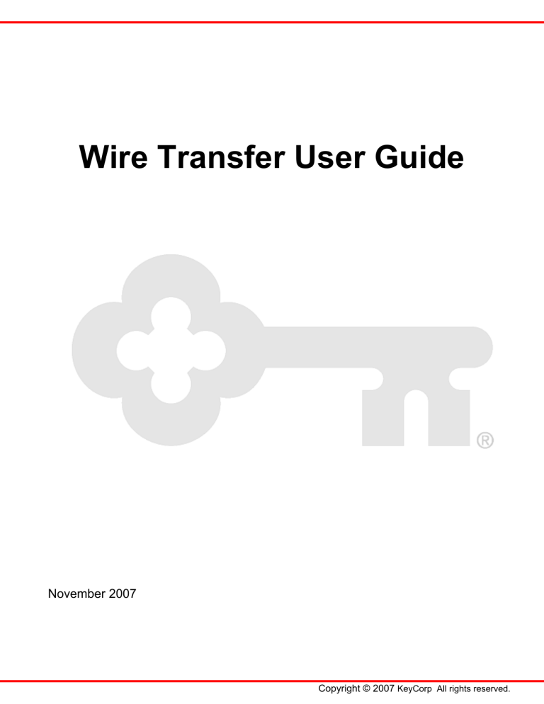 Wire Transfer User Guide