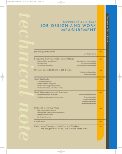 job design and work measurement