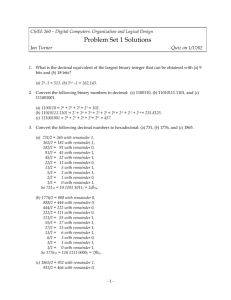 Problem Set 1 Solutions