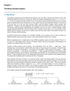 Chapter 1 The Binary Number System
