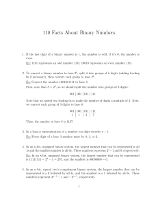 110 Facts About Binary Numbers