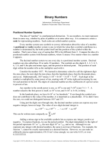 Binary Numbers