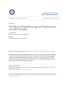 The Effects of Relatedness, Age and Orphan Status on Child