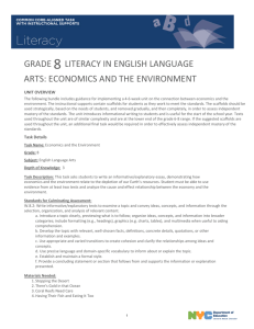 grade 8 literacy in english language arts: economics and the