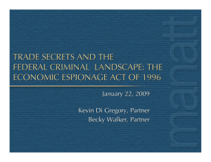 Trade Secret Theft the EEA (Webinar)