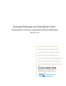 Economic Espionage and Trade Secret Theft