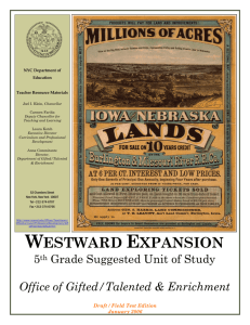 westward expansion - New York City Department of Education
