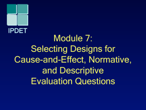 Module 7: Selecting Designs for Cause-and