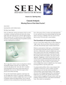 Causal Analysis - TERC Using Data
