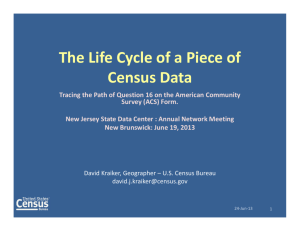 The Life Cycle of a Piece of Census Data: ACS Question 16
