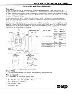 1100 Series Key Fob Transmitters - dmp.com