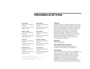 Informatics at UC Irvine