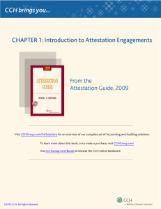 Introduction To Attestation Engagements