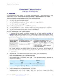 Enterprise and Financial Activities