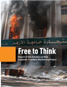 free to think - Scholars at Risk Network