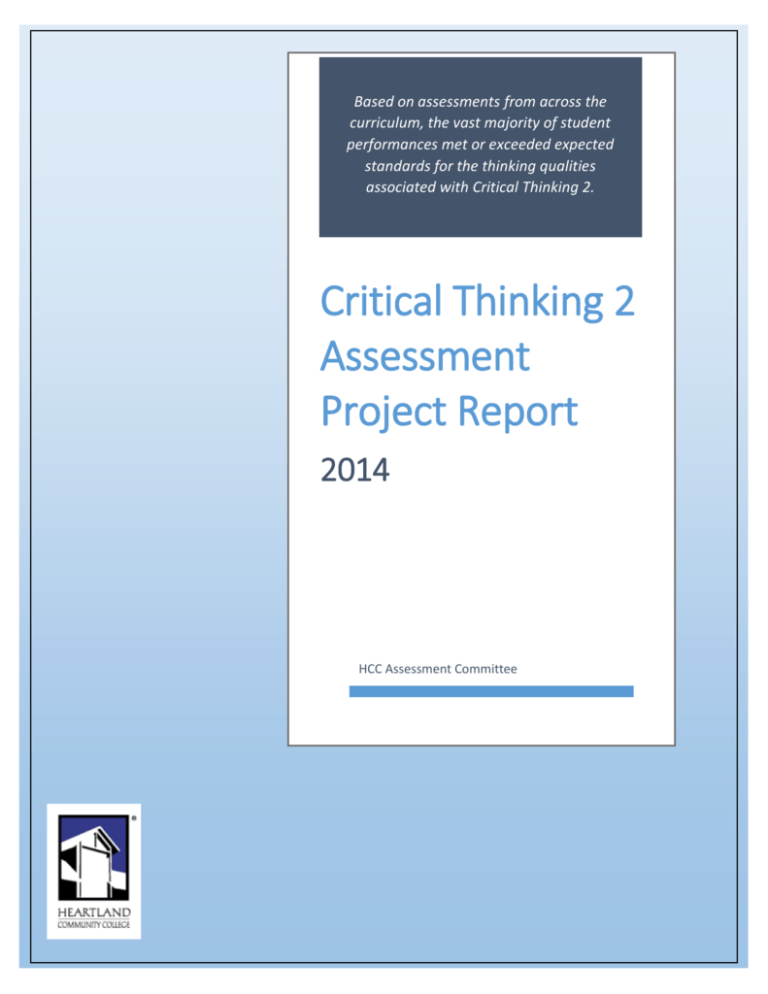 critical thinking in report