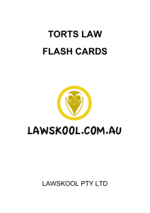 torts law flash cards