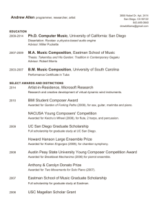 Ph.D. Computer Music, University of California: San