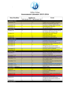Assessment Calendar 2015-‐2016